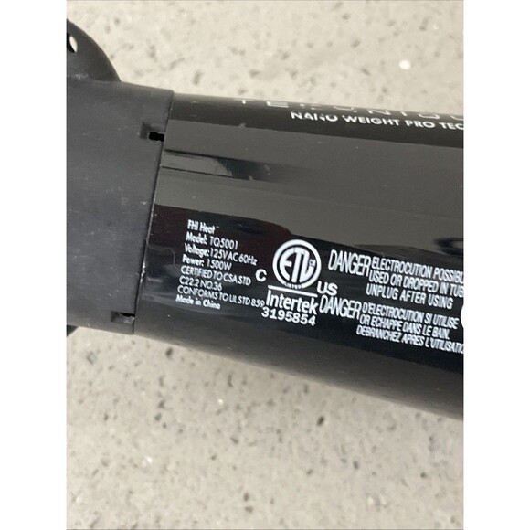 FHI Heat Technique Nano Weight Pro Tech Dryer 1500 Watts Hair Blow Dryer Black - Picture 2 of 7